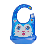 Cartoon baby PVC three-dimensional bib Increase baby bib Waterproof silicone children's dinner pocket - Minihomy