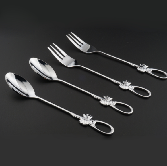 Stainless steel spoon fork set