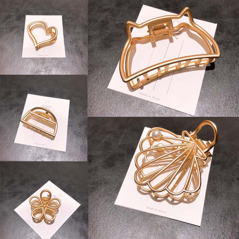 Cute cat hollow hair clips - Minihomy