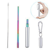 Telescopic colorful stainless steel straw