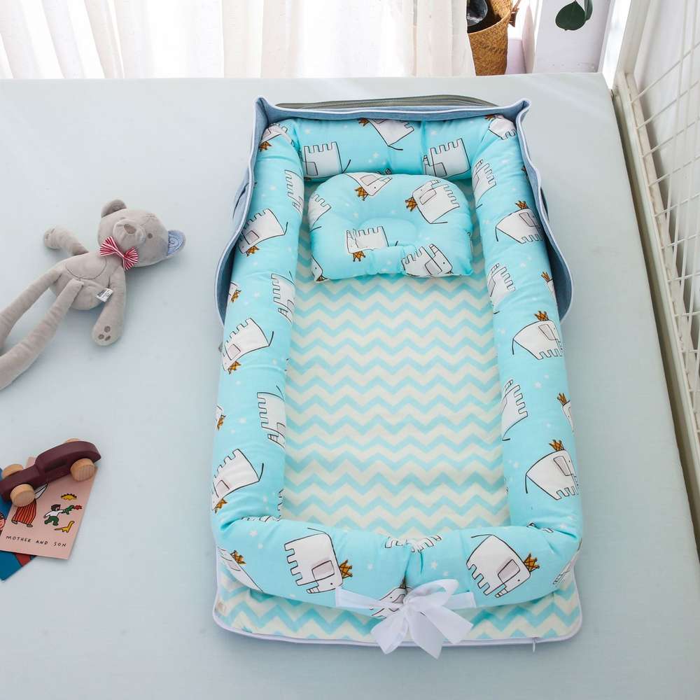 Cotton Portable Foldable Baby Bed - Breathable & Flexible - Multi-functional - Minihomy