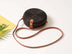 Basket Tweezers Retro Literary Hand-woven Leather Buckle Bag - Minihomy