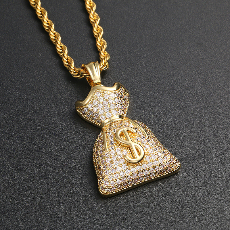 Symbol money bag pendant