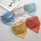 Baby saliva towel Baby Bibs Triangle Double Cotton Bandana Bibs Baby Boys Girls - Minihomy