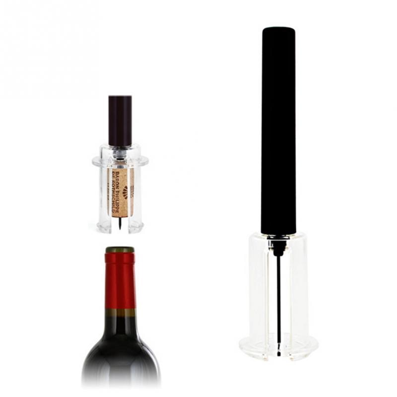 High End Pneumatic Bottle Opener Black Cork Remover - Minihomy