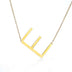 Fabulous Rose Gold Plated Stainless Steel Initial Letter Pendant Necklace - Minihomy