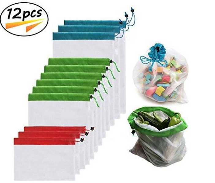 Fruit and vegetable multi-functional splicing beam mouth mesh bag suit combination - Minihomy