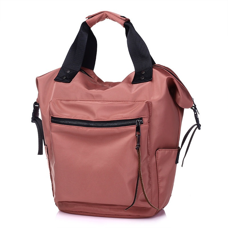 Nylon Waterproof Backpack Women Large Capacity Schoolbags Casual Solid Color Travel Laptop Backpack Teen Girls Bookbags - Minihomy