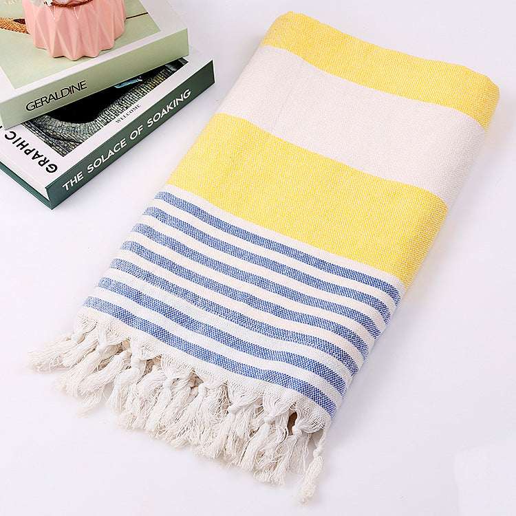 Cotton striped beach towel - Minihomy