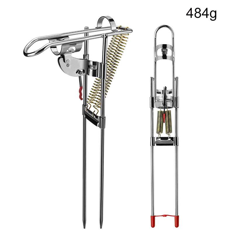 Fishing Rod Holder Spring Automatic Full Stainless Steel Adjustable Sensitivity Folding Fishing Accessories Bracket - Minihomy