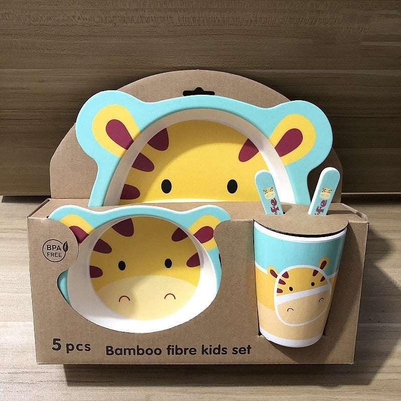 Bamboo fiber tableware children tableware - Minihomy