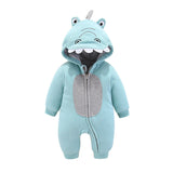 Spring Autumn Newborn Baby Boys Rabbit Cartoon Hooded Rompers