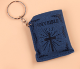 Mini HOLY Bible Keychain Religious Christian Jesus Cross Key Chain Women Prayer God Bless Gift Souvenirs Keyring - Minihomy