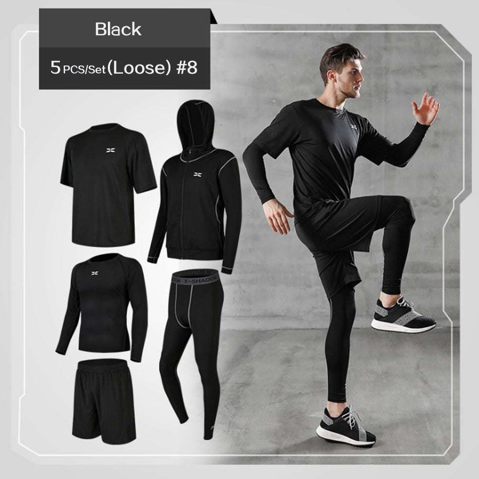 Men Sportswear Compression Sport Suits Quick Dry Running Clothes - Minihomy