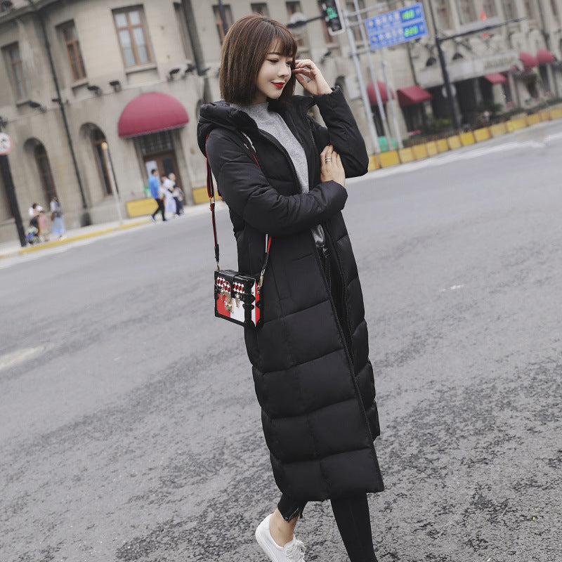 Women's thick over-the-knee plus size cotton coat