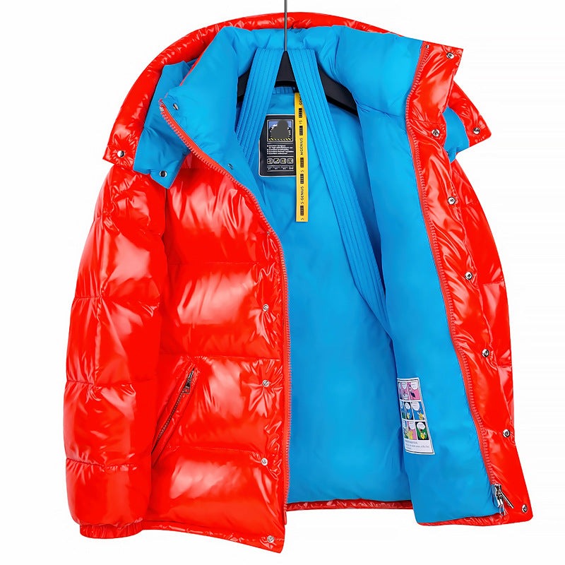 Glossy Down Jacket For Young Men And Women Couples - Minihomy