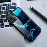 Glass Back Acrylic Back Tpu Soft Side Anti-Slip Pattern Phone Case - Minihomy