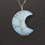 Natural Crystal Moon Pendant - Minihomy