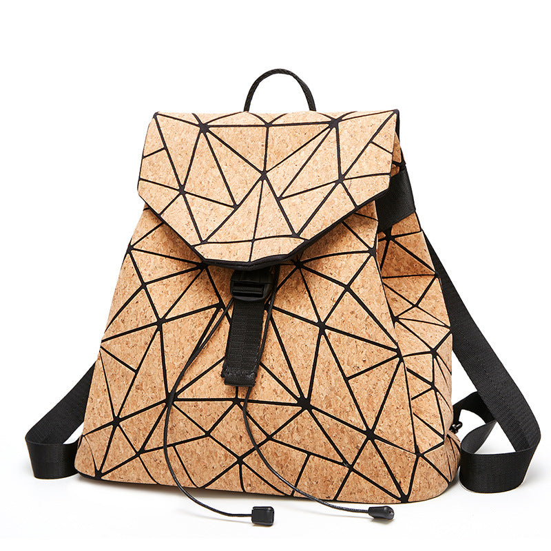 Original Natural Cork Backpack Women Wooden Vegan Bag Female Backpacks - Minihomy