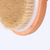 Solid wood bristle bath brush