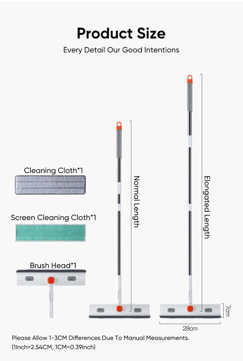 Household Double-sided Wiping Telescopic Rod - Minihomy