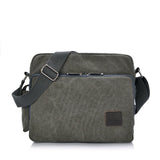 The retro trend of men's business-inclined shoulder canvas bag