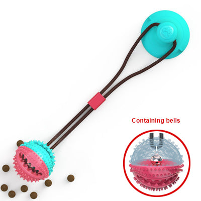 Dog Toys Silicon Suction Cup Tug Interactive Dog Ball Toy For Pet Chew Bite Tooth Cleaning Toothbrush Feeding Pet Supplies - Minihomy