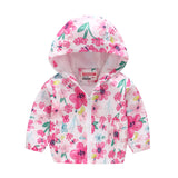 Hooded jacket with print pattern for kids - Minihomy