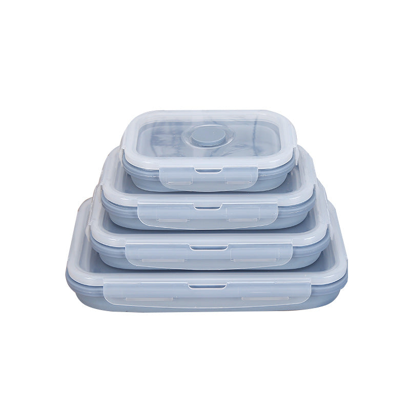 Silicone Lunch Box Crisper Tableware Dining Plate With Cover