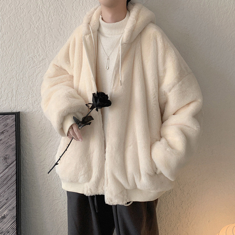 Autumn and Winter Loose and Thick All-Match Boys Plush Coat - Minihomy