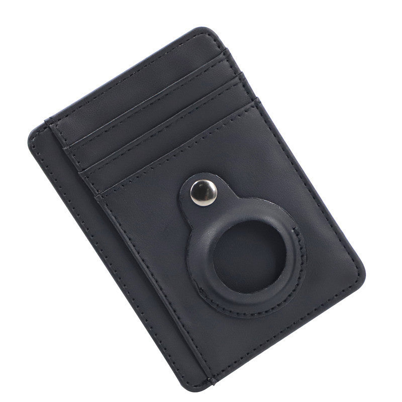 Wallet-PU Leather Airtag Card Holder RFID Anti-theft Card Holder