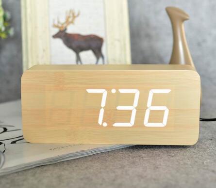 Wooden alarm clock