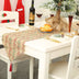 Christmas decorative linen print snowflake with tassel table mat - Minihomy