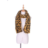 Leopard-Print Cashmere Women's Scarf Shawl: Unleash Your Wild Elegance - Minihomy