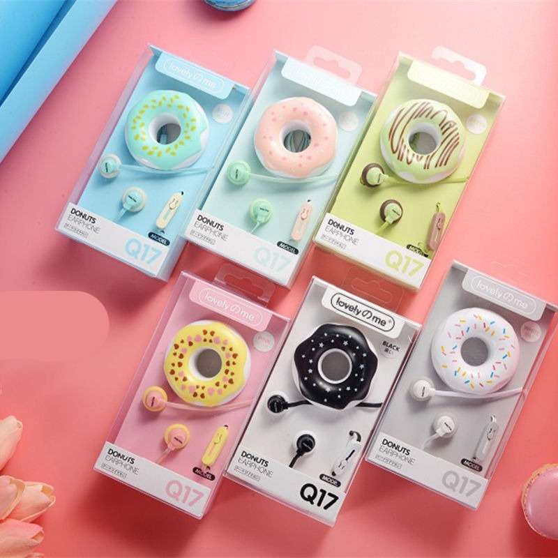 Creative donut winding music subwoofer mobile phone diy big computer headset wired girl male sports gift - Minihomy