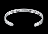 Mantra Bracelet with Quotes Stainless Steel Cuff Inspirational Jewelry Graduation Gift - Minihomy