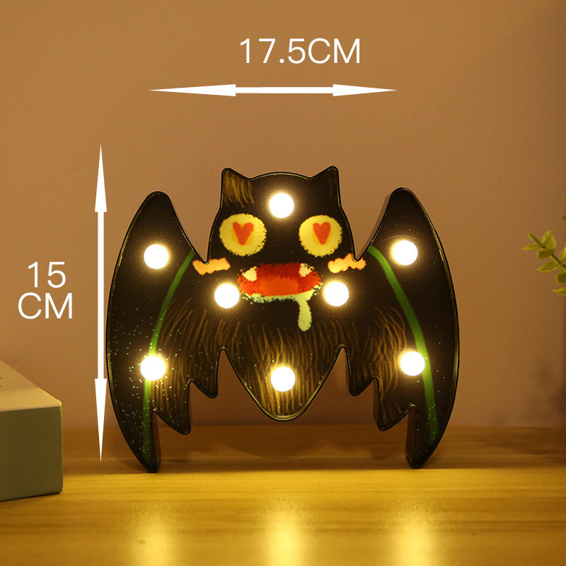 Halloween Lights Decoration LED Light Pumpkin Spider Bat Skull Outdoor Decorative Modeling Room Lights Decor Helloween Party - Minihomy