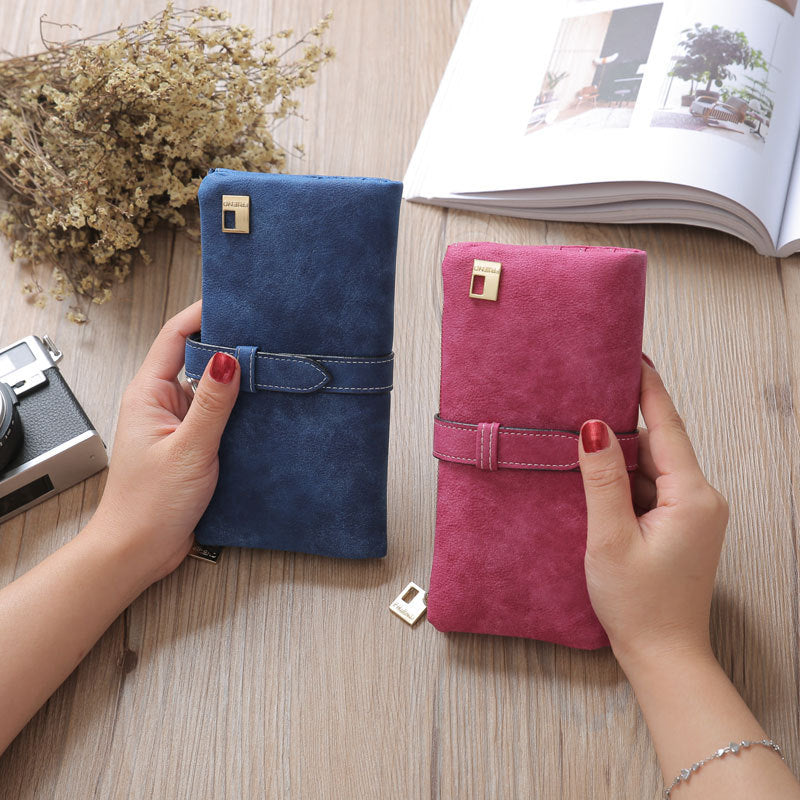 Leather Zipper Long Women Wallet - Minihomy