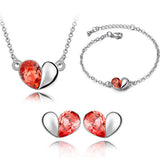 Crystal Heart Jewelry Set - Minihomy