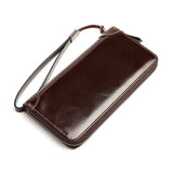 Men's Leather Clutch Wallet - Slim & Stylish Business Card Holder - Minihomy