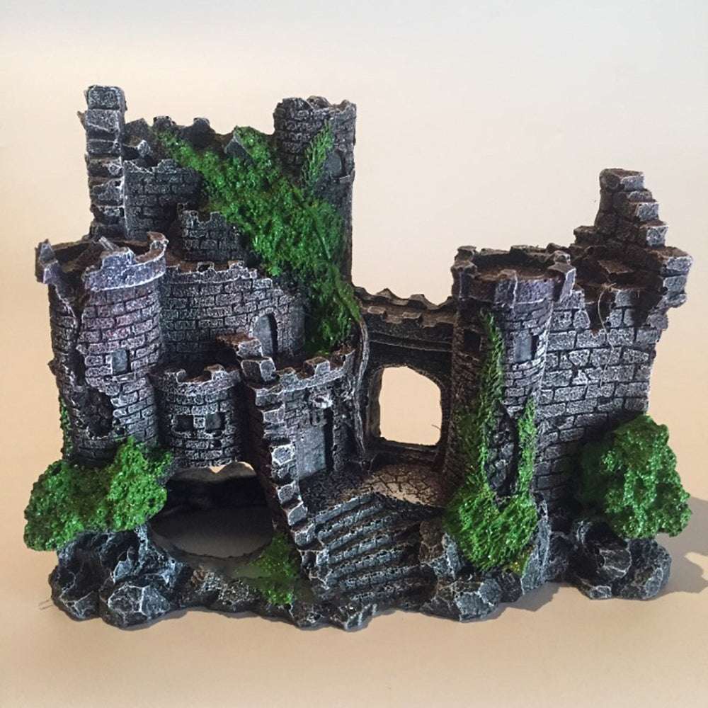 Fish tank resin castle decoration - Minihomy