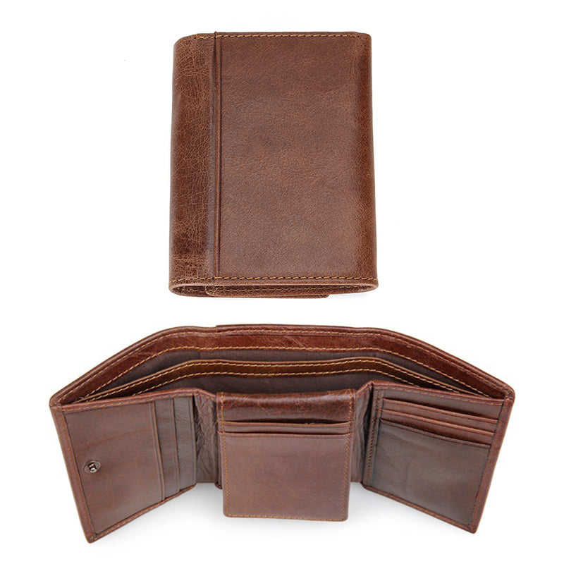 Men's ultra-thin leather wallet - Minihomy