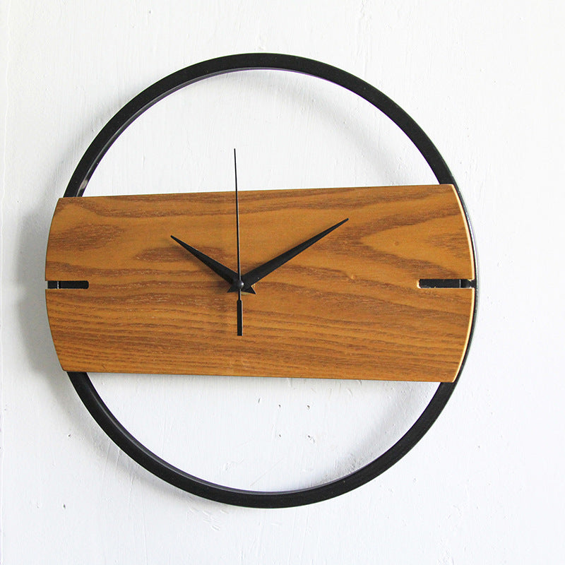 Nordic Style Fashionable Simple Silent Wood Wall Clocks for Home Decor - Minihomy