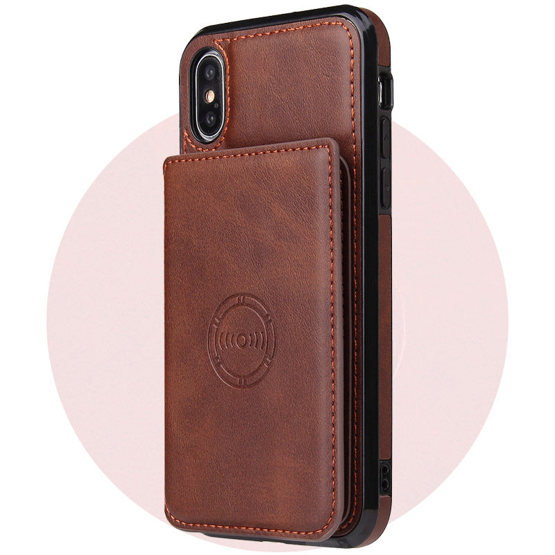 Card wallet leather phone case - Minihomy