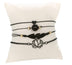 Black Love Heart Openwork Lotus Ball Leaf Bracelet Four-piece Set - Minihomy