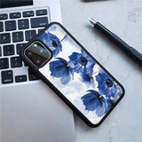 Glass Back Acrylic Back Tpu Soft Side Anti-Slip Pattern Phone Case - Minihomy