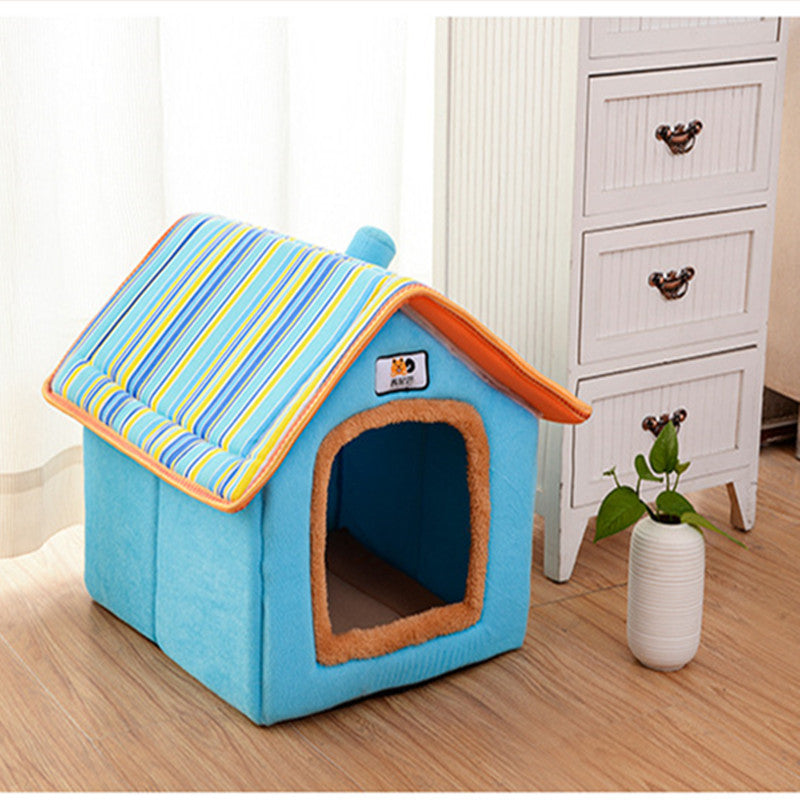 Kennel House Type Winter Warm Small Dog Teddy Cat Litter For All Seasons - Minihomy