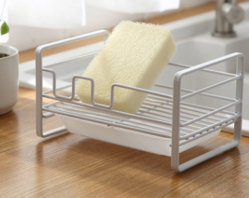 Household Rack Kitchen Sponge Pot Brush Drain Basket Scouring Pad Kitchen Gadgets Drying Creative Rack Shelf - Minihomy