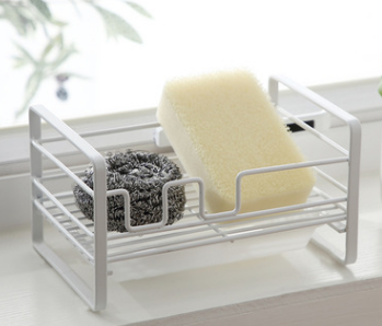 Household Rack Kitchen Sponge Pot Brush Drain Basket Scouring Pad Kitchen Gadgets Drying Creative Rack Shelf - Minihomy