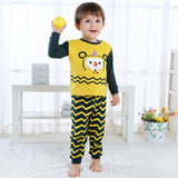 Children's Home Wear Long Sleeve Baby Thermal Pajamas Baby Underwear Set Kids - Minihomy